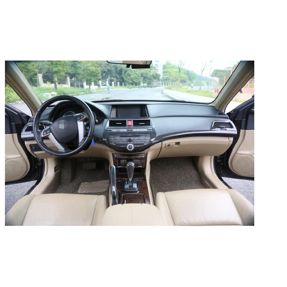 3pcs/Set Carbon Fiber Texture ABS Central Console Dashboard Strip Trim LHD Fit for Honda Accord 8th 2008 2009 2010 2011 2012