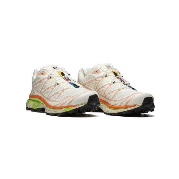 SALOMON XT-6 Waniliowo-Różowa Chmura Unisex Trampki Kremowo-Szare L47147800