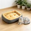Cat Sofa Soft Plush Bed with Thickened Filling and Neck Protector Anti-Slip Bottom for Warm Winter Cats