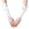 Bead Detailing Wedding Bridal Gloves Lace Embroidery Bridal Arm Sleeves  Wedding Accessories