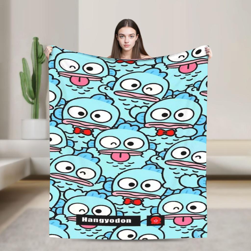 Hangyodon Hang in There Blanket Cover Fleece  Super Warm Throw Blanket for Bedding Couch Bed Rug