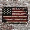 Vintage Amerikanische Flagge Metall Wandkunst Dekoration für Büro Zuhause