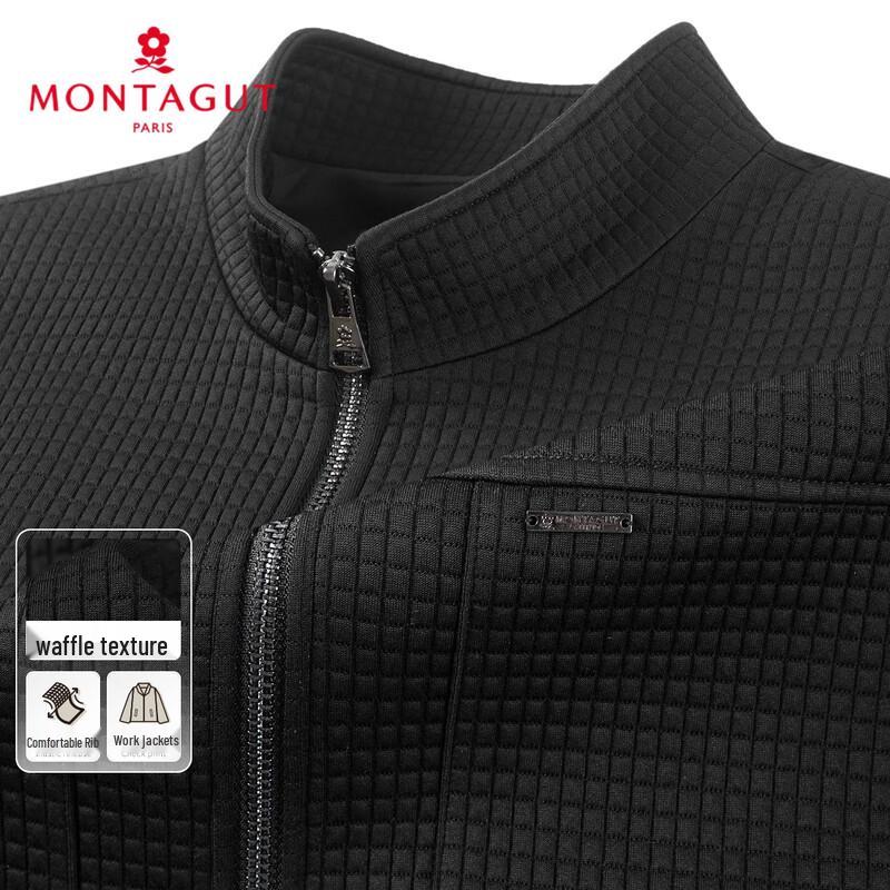 MONTAGUT Men's Stand Collar Knit Jacket