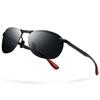 SUNGAIT Aviator Polarized Sunglasses for Driving and Alloy Temple Spring JP Men, Golf, Al-Mg Hinges, UV400, SGT302-HH