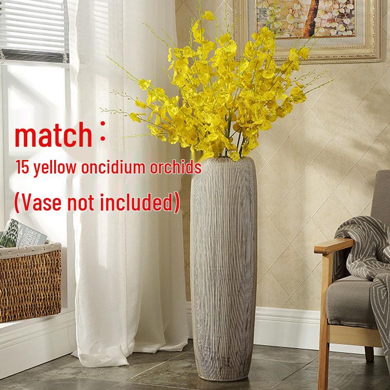 Jarrón de suelo de cerámica moderno europeo: Decoración Minimalista para Sala de Estar, Maceta de Cerámica para Flores, Adorno Grande