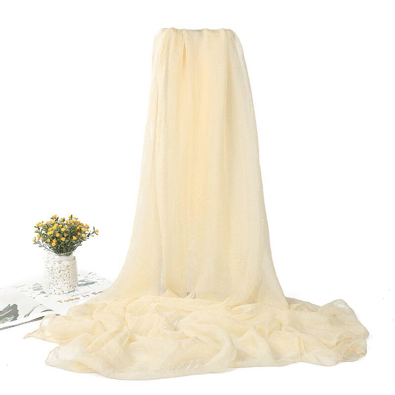 Versatile Big Red Silk Chiffon Scarf: Korean-Style Shawl & Sunscreen Wrap for All Seasons