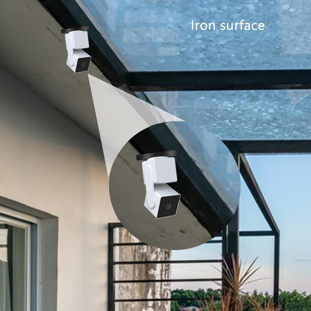 Magnetic Camera Mount Compatible with WYZE Cam Pan V3, Pan V4, WYZE Duo Cam Security Camera, 1/4" Thread Camera Magnetic Mount, Rubber Coated Base