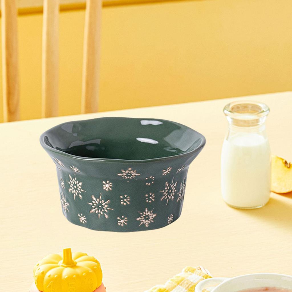 1PC Christmas Dinnerware Round Ceramic for Dining Room Indoor Dinner Party