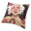 Woman Among Flowers Pillowcase Polyester Linen Velvet Pattern Zip Decor Pillow Case Car Cushion Case