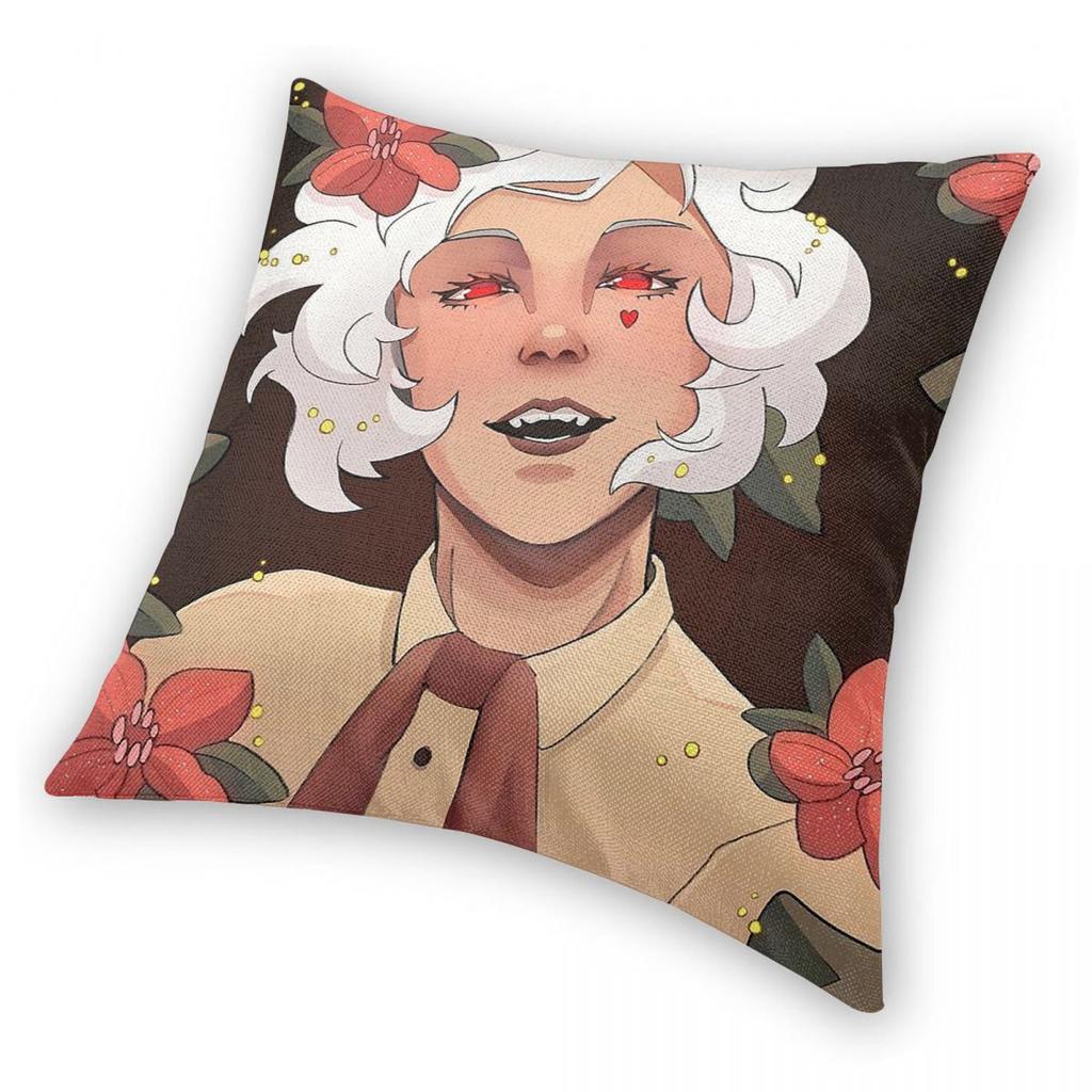 Woman Among Flowers Pillowcase Polyester Linen Velvet Pattern Zip Decor Pillow Case Car Cushion Case