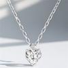 Luxury Female Crystal White Zircon Stone Heart Pendant Necklace Vintage Gold Color Wedding Jewelry For Women