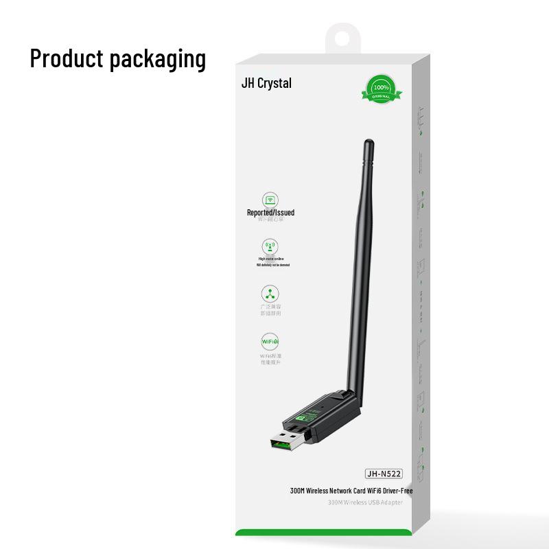 Jinghua Dual-Band WIFI6 USB 300M Driver-Free Wireless Network Adapter 2.4/5G