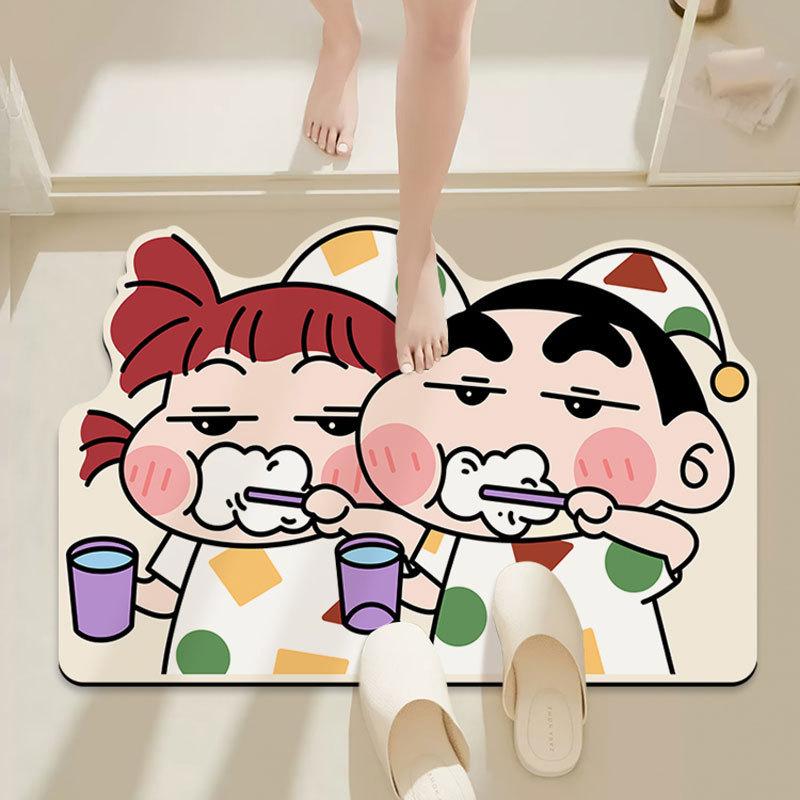 

Коврик для пола в ванной комнате, впитывающий ковер для ванной комнаты, диатомовая грязь, мягкая дверь, нескользящий, быстросохнущий, бытовой коврик для ног 40 * 60Cm