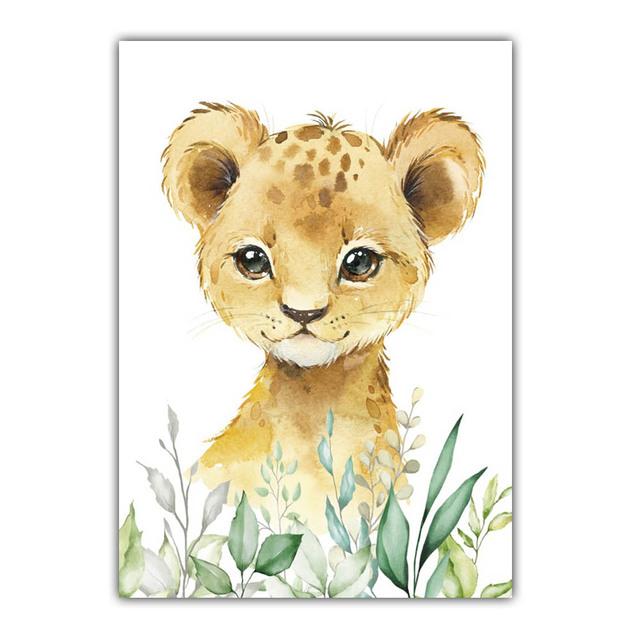 Graffiti Art Animal Canvas Painting Funny Pony Elephant Tiger Wall Art Poster Living Room Bedroom Home Decoration Mural No Frame