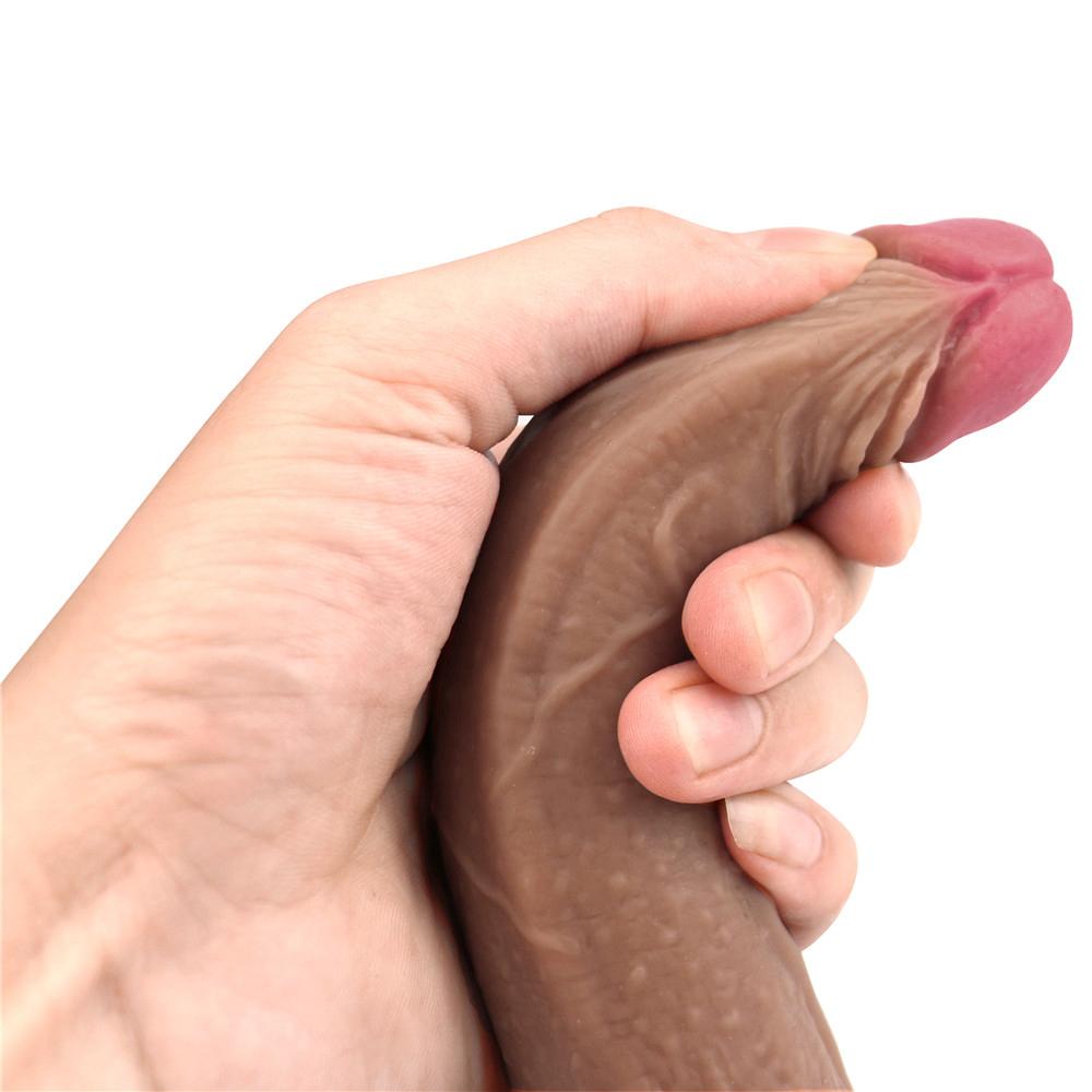 MoDi Realistischer Dildo Stretch Thrust G-Punkt Klitoris Anal Riesiger Penis Erwachsene Sexspielzeug für Frauen Paar Flirtwerkzeug