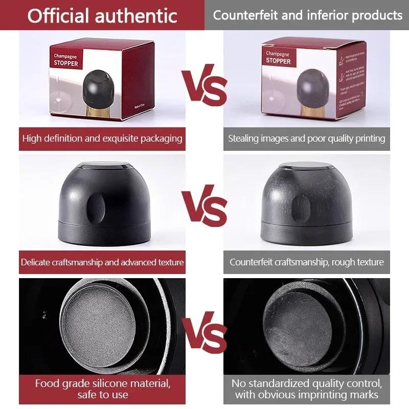 1/2pcs Vacuum Wine Stoppers Reusable Wine Bottle Stoppers Champagne Sealer Cap Set Leak-proof Retain Freshness Wine Plug Tools