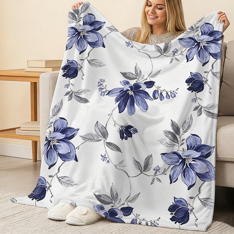 Hemmed Flannel Throw Blanket,Soft & Skin-friendly Cozy Warm for Home, Couch, Halloween & Christmas Decor