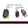 Silicone Rubber Key Fob Cover Compatible with 2019-2013 Hyundai Santa Fe Sport Sonata Tucson Santa Fe OSLOKA-875T (Suitable for Buttons with