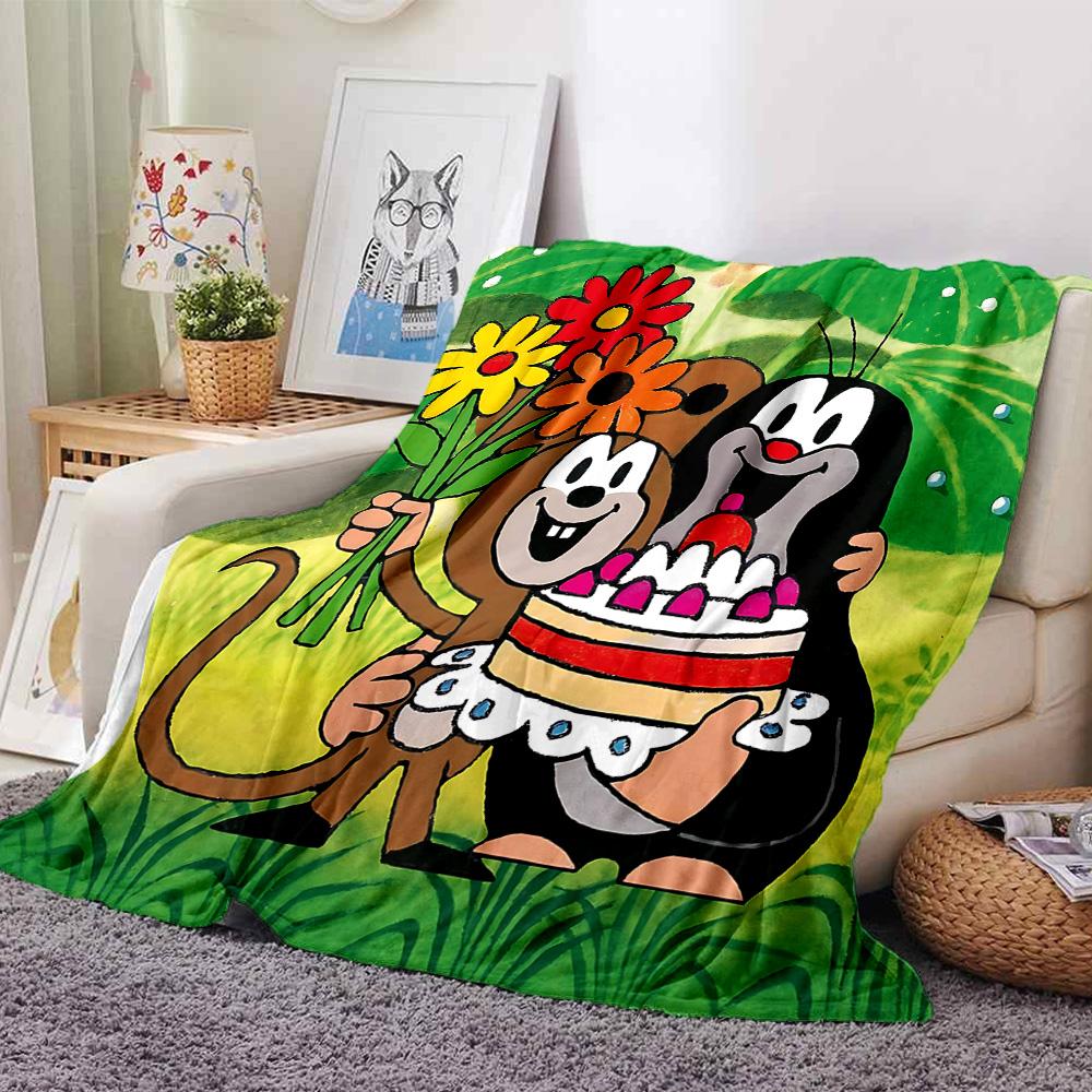1pc Flowers Animals Garden Flannel Blanket,Ultra Soft Warm Plush Throw for Home Bedroom Bed Sofa Cover Camping Picnic Gift Y7245
