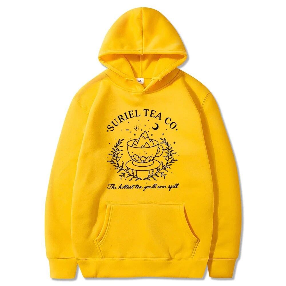 

Толстовка Suriel Tea Co, винтажная толстовка с капюшоном Velaris A Court of Thorns and Roses, свитер Acotar Night Court, SMJ Bookish, толстовка унисекс 3XL