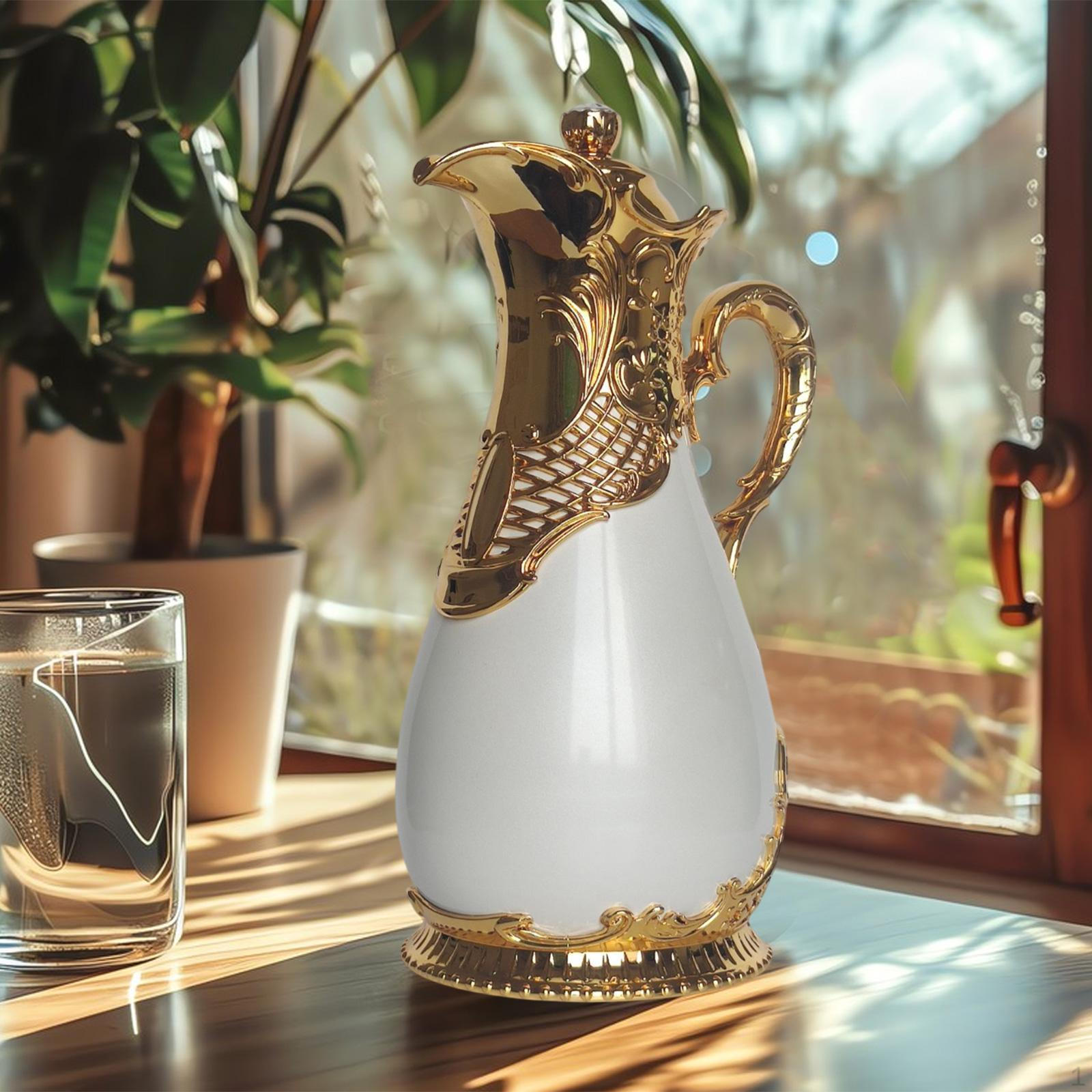 Арабский кофейник вакуумный термографин изолированный чайник для вечеринки White