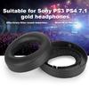 Weiche und bequeme Memory-Schwamm-Ohrpolsterabdeckung für Sony PS3 PS4 7.1 Gold-KopfhörerSchwarz