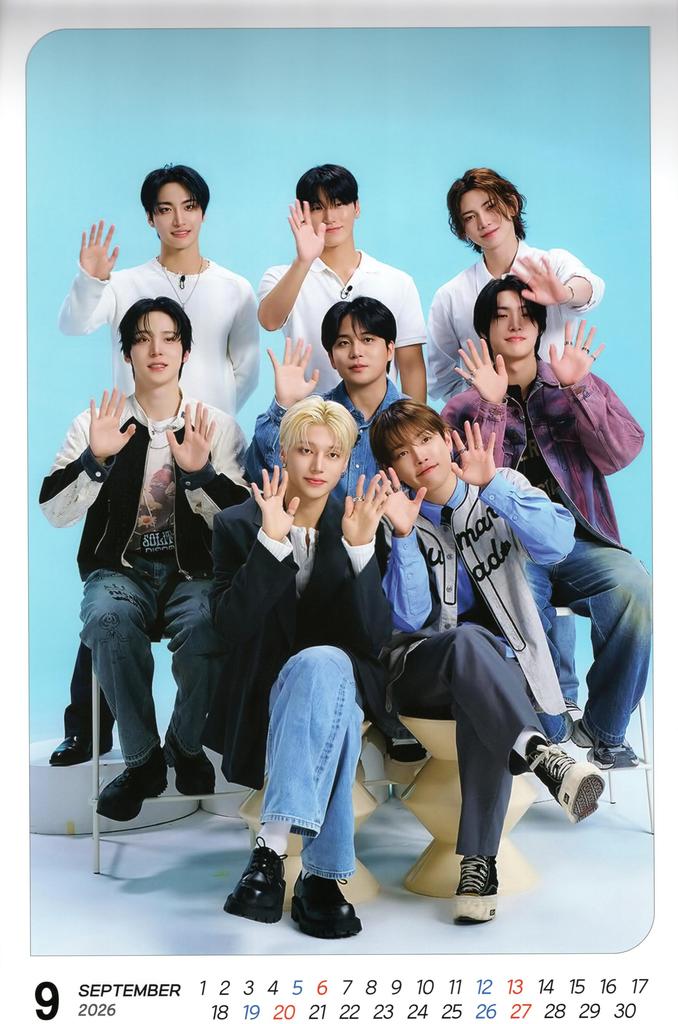 ATEEZ Merchandise Large Wall Calendar 2026 Calendar Sticker Set (Reiwa 8) + K-POP