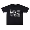 T-shirt a maniche corte pesante in metallo stampato band rock Nine Inch Nails con uno stile vintage ampio