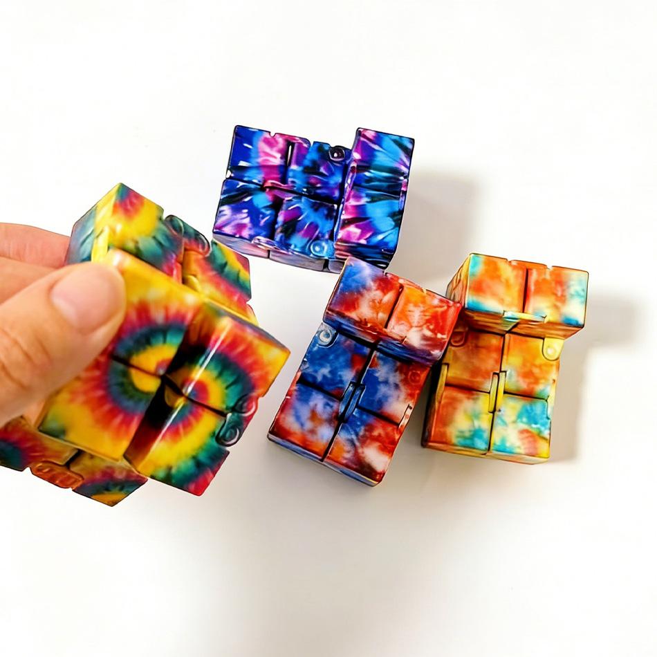 Infinity Cube Flip Adhd Anxiety Toy Fingertips Game Puzzle Antistress Magic Finger Fidget Autism Hand Gift For Children