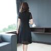 2023 Summer Plus Size Black Lace Skirt Dress - Fashionable, Slimming Women's Wear
