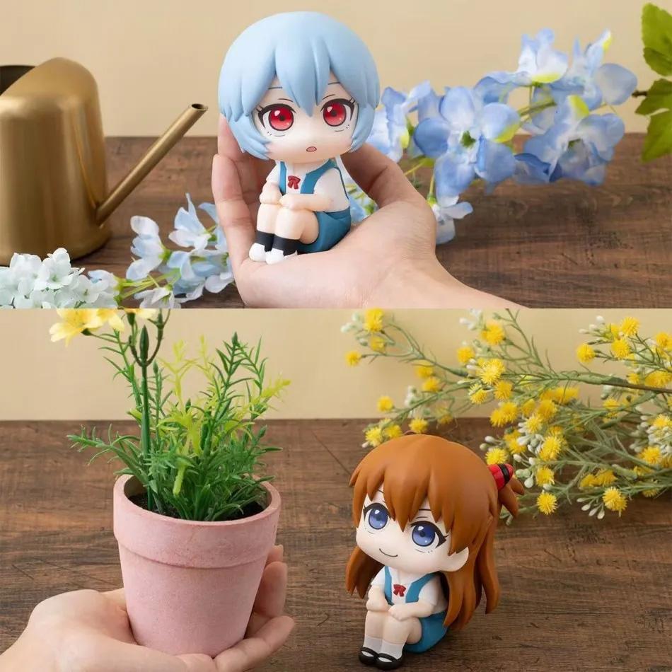 11cm Evangelion Rei Anime Figure Ayanami Rei Asuka Action Figure Q Version Cute Toy Model Collectible Car Desktop Ornament Gift