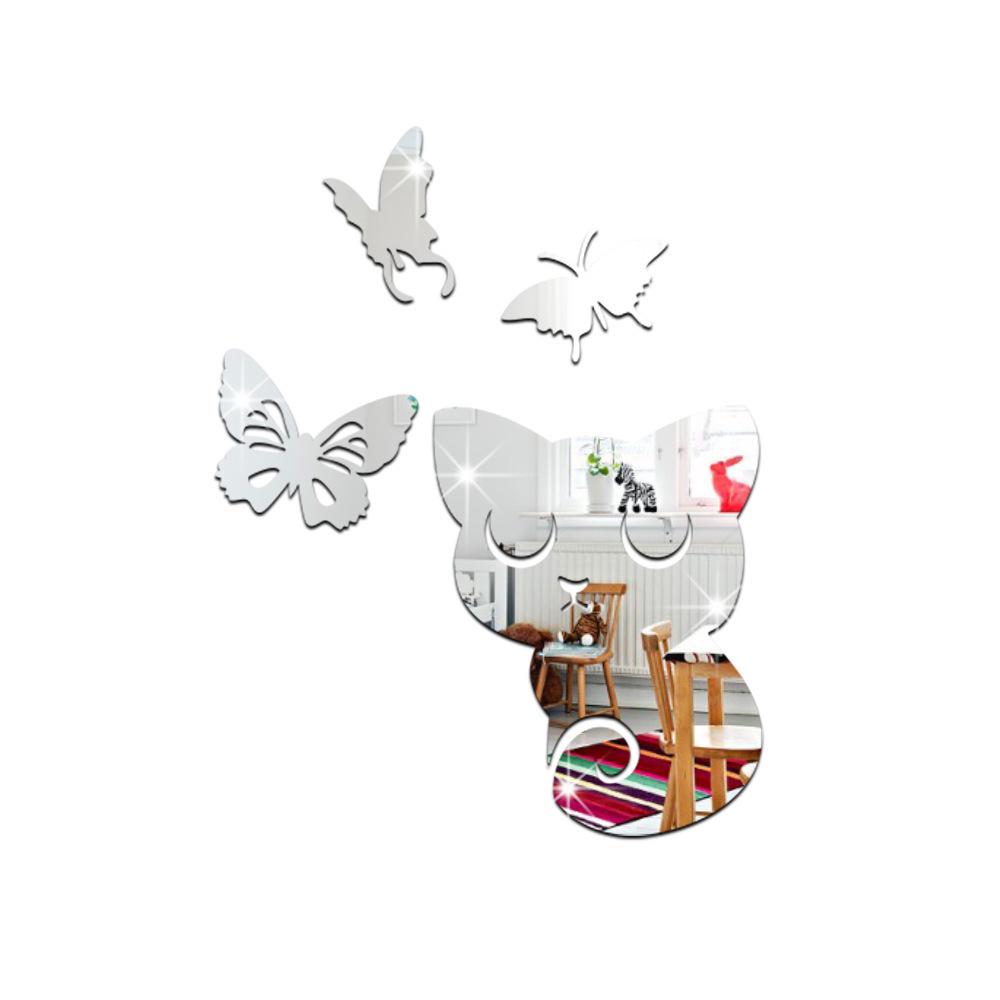 JM025-031 Drei Kätzchen 3D Glänzende Spiegelaufkleber