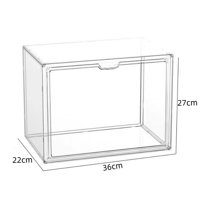 Transparent Plastic Book Storage Box With Lid For Cd Magazine Desktop Organizer