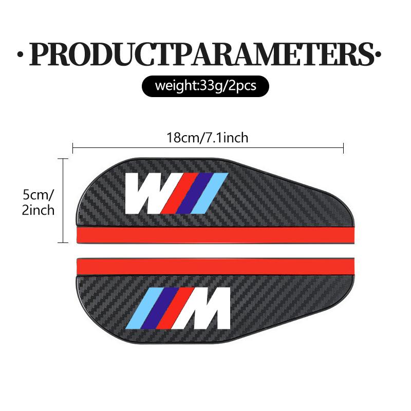 BBKO9 2PCS Car Rearview Mirror Rain Eyebrow Side Snow Sun Visor For BMW M 1 3 4 5 6 7 Series X1 X3 X4 X5 G20 G38 F48 E36 E39