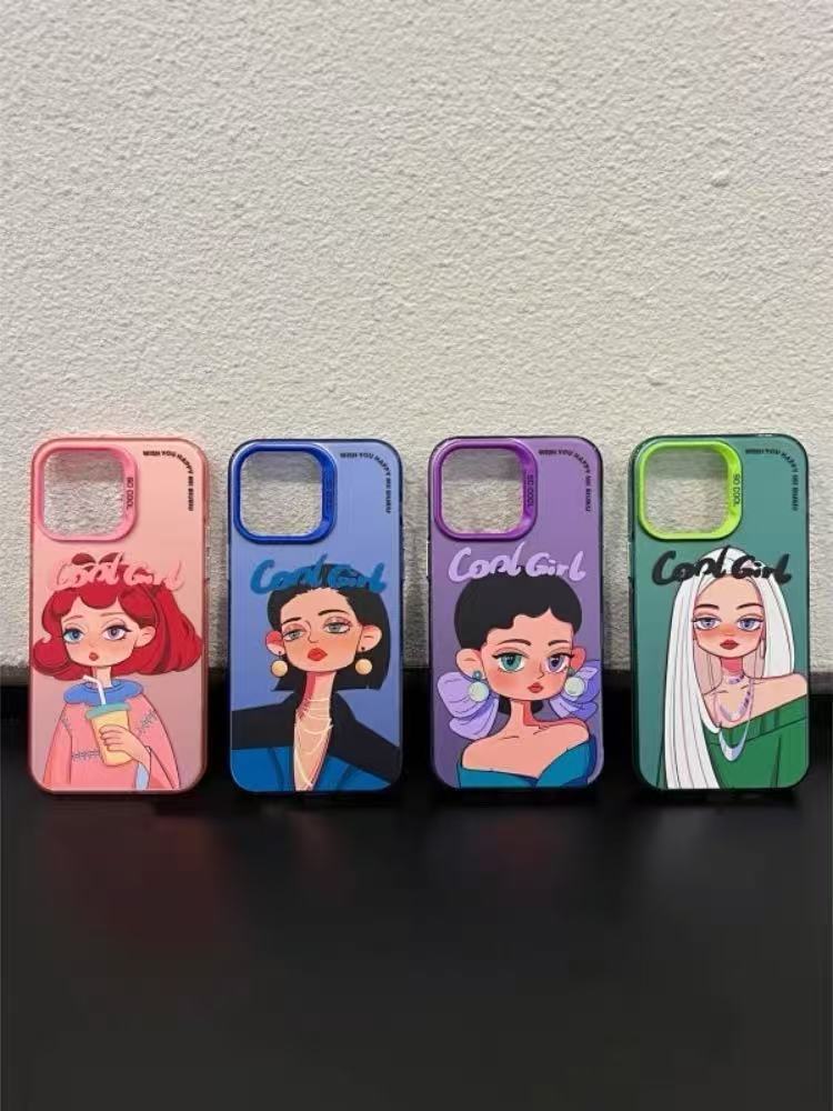 Girls Fashion Phone Case For iPhone 17 Pro Max 16 Pro 15 Plus 14 13 Mini 12 11 16E 17 Air Case