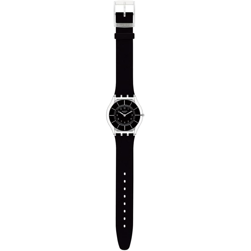 Swatch Black Classiness Again Core Watch Transparent Design Stainless Steel Case