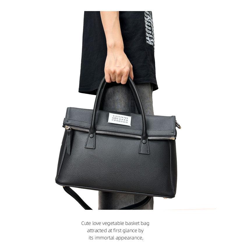 2024 Herbst/Winter Koreanischer Stil Litschimuster Leder Umhänge-Handtasche