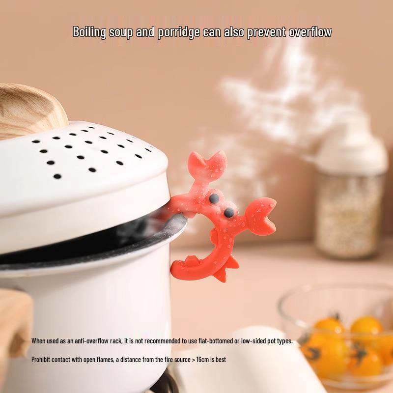 Silikon-Topfdeckel- und Utensilienhalter: Überlaufschutz, Verbrühschutz, Multifunktionales Küchenregal