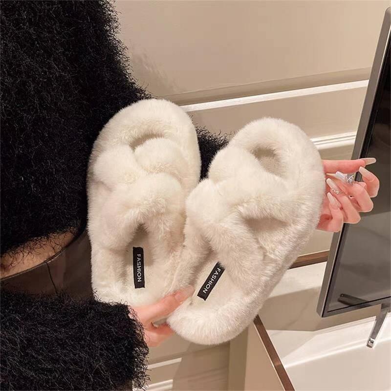 New Style of Casual Snow Shoes with Fleece and Thickened Warmth Cotton Slippers for Women