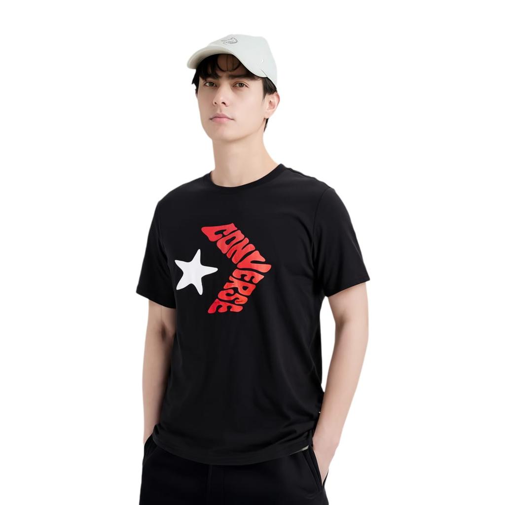 Converse Set-in Sleeve T-Shirt Men's Black 10018870-A01