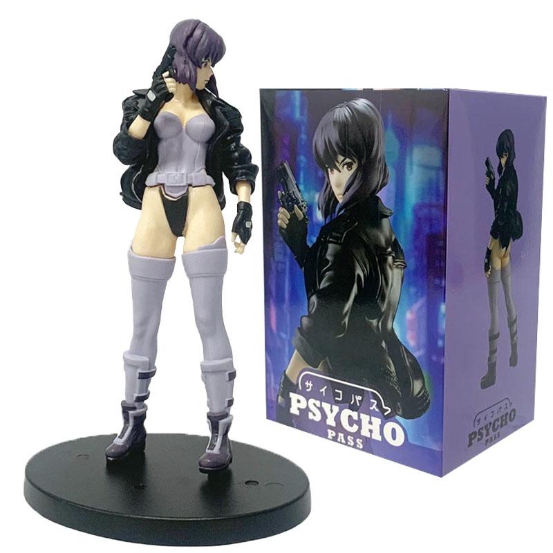 

18cm Anime Ghost In The Shell Action Figure Captain Motoko Kusanagi Desktop Ornament Model Doll Handmade