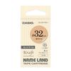 Casio Land Cut Label Tape XR-36CTBE1 32mm Beige with Black Text Label Printer Name