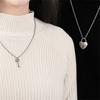 2 Stück/Set Schloss Schlüssel Herz Halskette Mode Kreativer Anhänger für Paare Beste Freunde Tägliche Accessoires Party Bankett Geschenk Großhandel