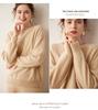 Women's Cashmere Round Neck Pullover Sweater - Autumn/Winter Thick Knit Base Layer