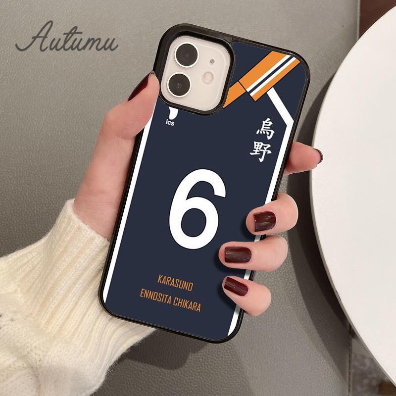 Haikyuu!!Husă pentru telefon Karasuno Team Uniform pentru iPhone 11 12 13 14 Pro Max mini XR XS SE 2020 7 8 Plus Samsung S21 S22