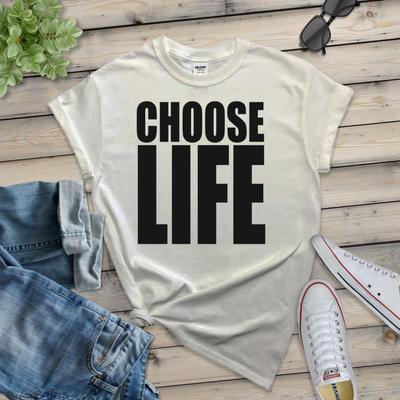 CHOOSE LIFE - LADIES FITTED T-SHIRT (1980s Retro Frankie Wham George Michael) Unisex T-Shirt