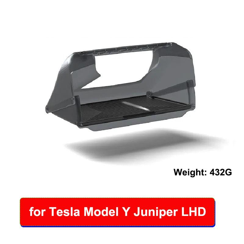 For New Tesla Model Y Juniper 2025 LHD Under-Screen Hidden Storage Box Center Console Organizer Tray Wireless Charging Pad Mat
