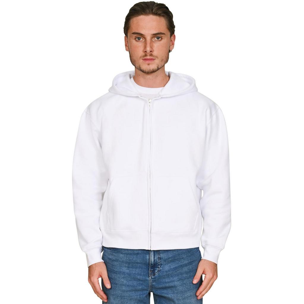 Casual Classics Unisex Erwachsener Gekämmte Baumwolle Übergroßer Voll-Zip Hoodie