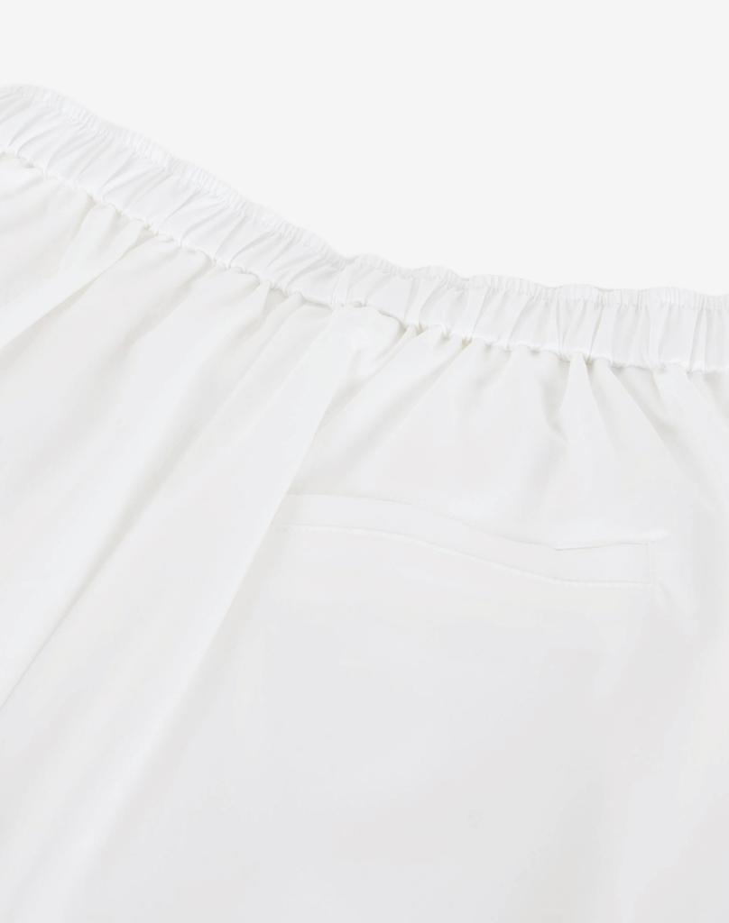 Meleugo Women'S Soft Touch Two-Tuck Wide Belted Pants [White]