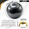Certified Hematite Crystal Ball for Meditation - Premium Crystal Vastu Items for Home and Feng Shui Items for Good Luck